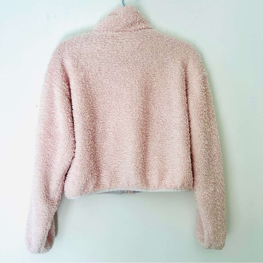 Aritzia | Sunday Best | Teddy Fleece Full Zip Mock-neck Sweater - Picture 7 of 8